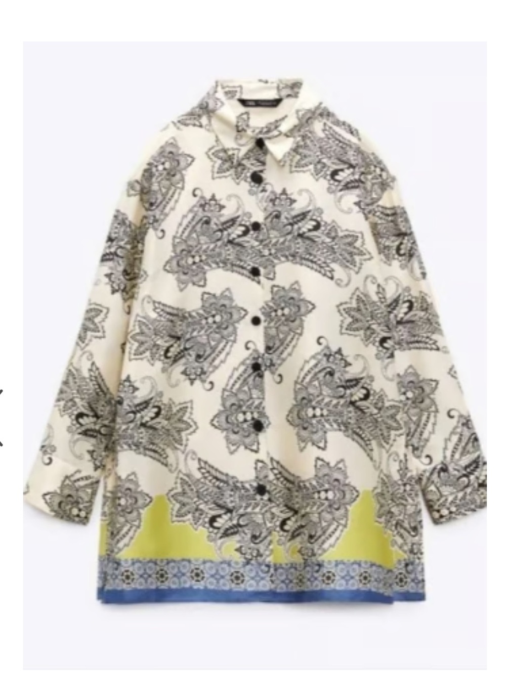 Zara Cream Tunic with Black Paisley Print - Picture 11 of 13